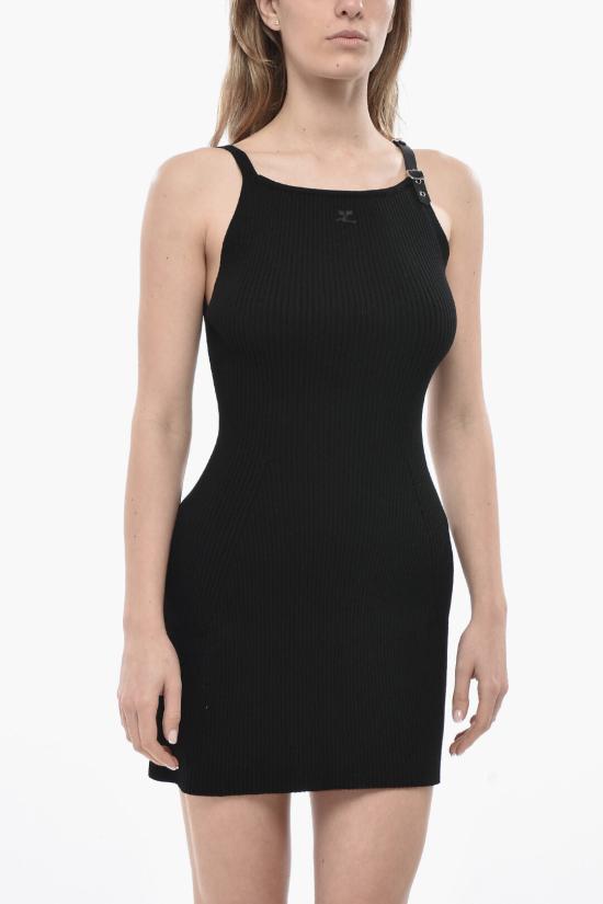  쿠레쥬 숏 원피스 124MRO328FI0001 9099 BLACK - COURREGES