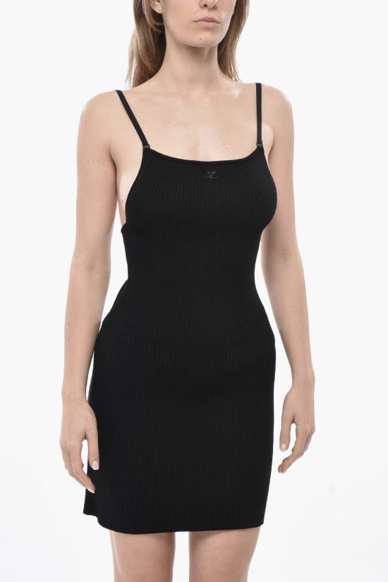  쿠레쥬 숏 원피스 324MRO441FI0001 9999 Black - COURREGES