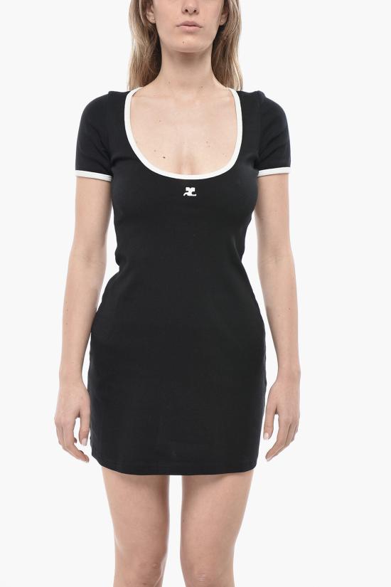  쿠레쥬 숏 원피스 225JRO600JS0203 9901 Black - COURREGES