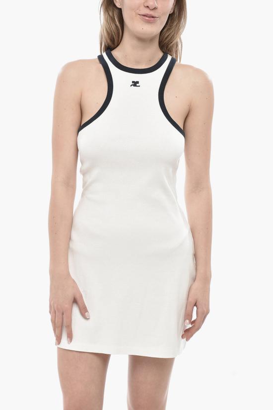  쿠레쥬 숏 원피스 125JRO577JS0203 0083 White - COURREGES