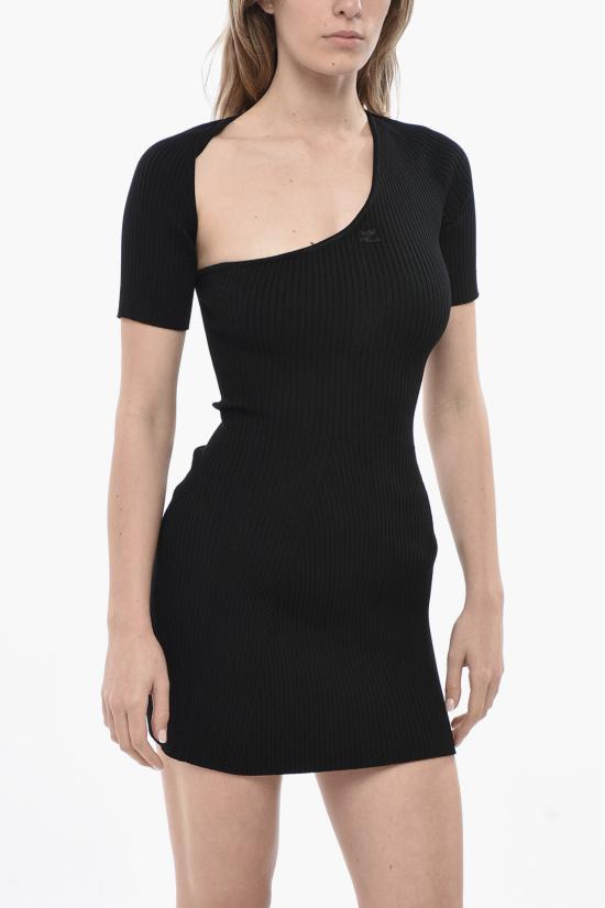  쿠레쥬 숏 원피스 424MRO519FI0001 9999 Black - COURREGES