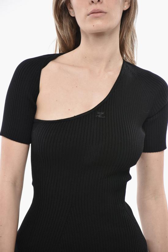  쿠레쥬 숏 원피스 424MRO519FI0001 9999 Black - COURREGES