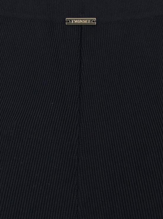  트윈셋 팬츠 골지  블랙 - TWINSET