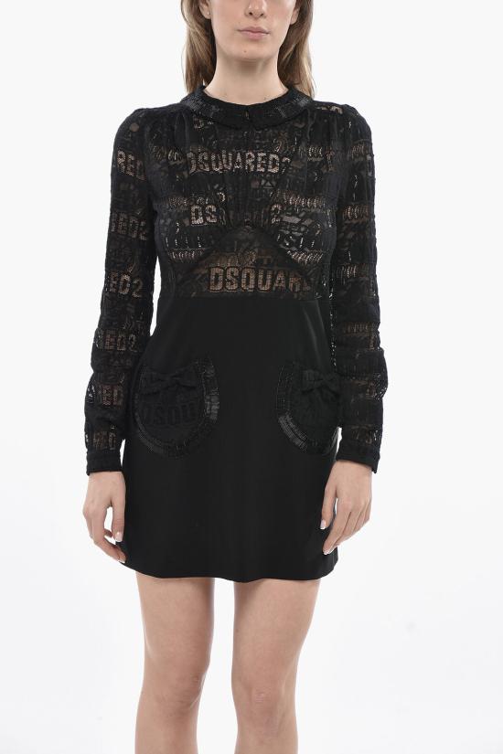  디스퀘어드2 미디 원피스 S75CV0676 S60581 900 Black - DSQUARED2