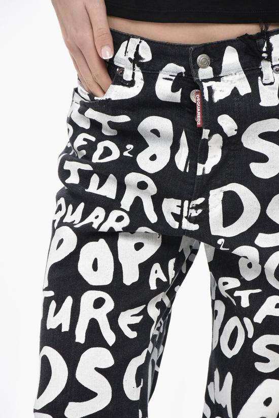  디스퀘어드2 데님 팬츠 S75LB0908 S30503 900 Black White - DSQUARED2