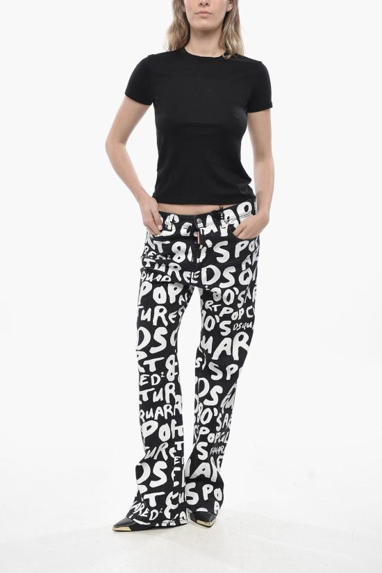  디스퀘어드2 데님 팬츠 S75LB0908 S30503 900 Black White - DSQUARED2