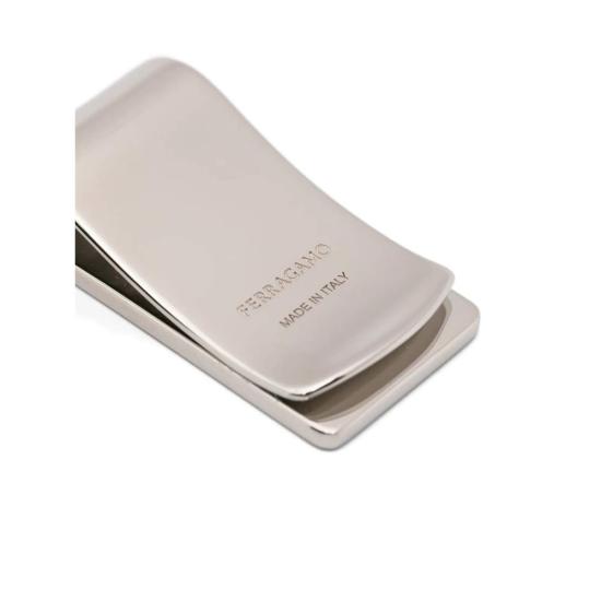  살바토레 페라가모 주얼리 페라가모 로고 직사각형 브로치 실버/블루 - SALVATORE FERRAGAMO