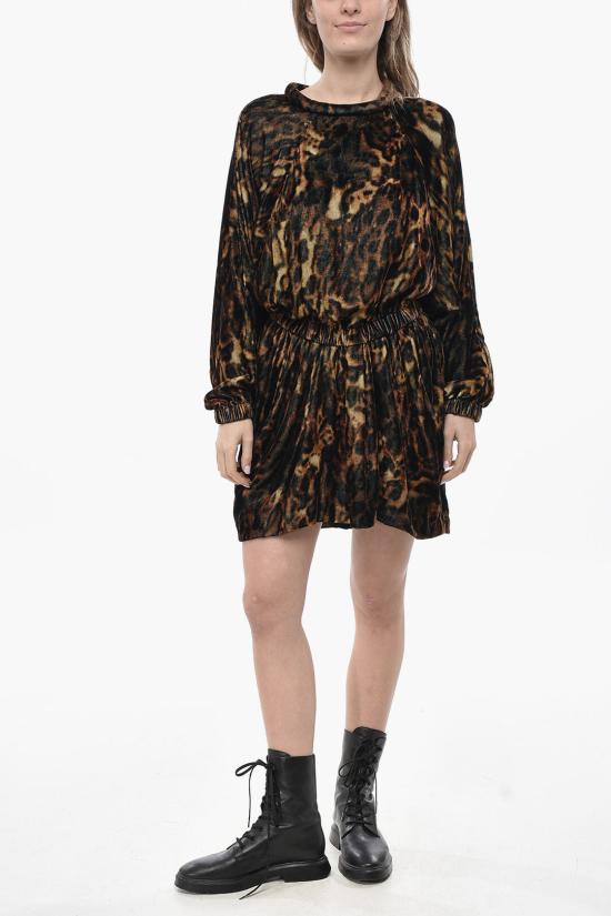  이자벨마랑 숏 원피스 RO0606FB B3E02I LEOPARD Brown