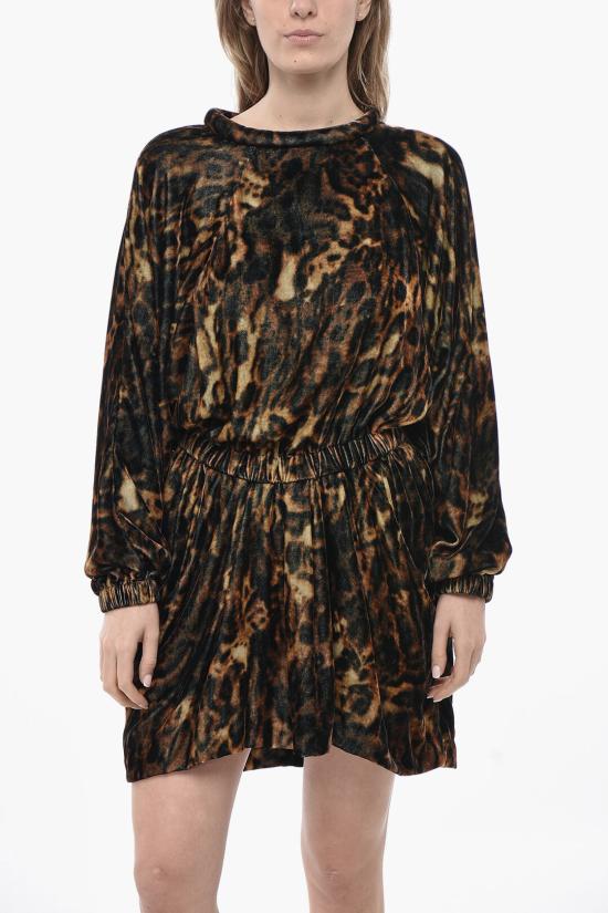  이자벨마랑 숏 원피스 RO0606FB B3E02I LEOPARD Brown - ISABEL MARANT