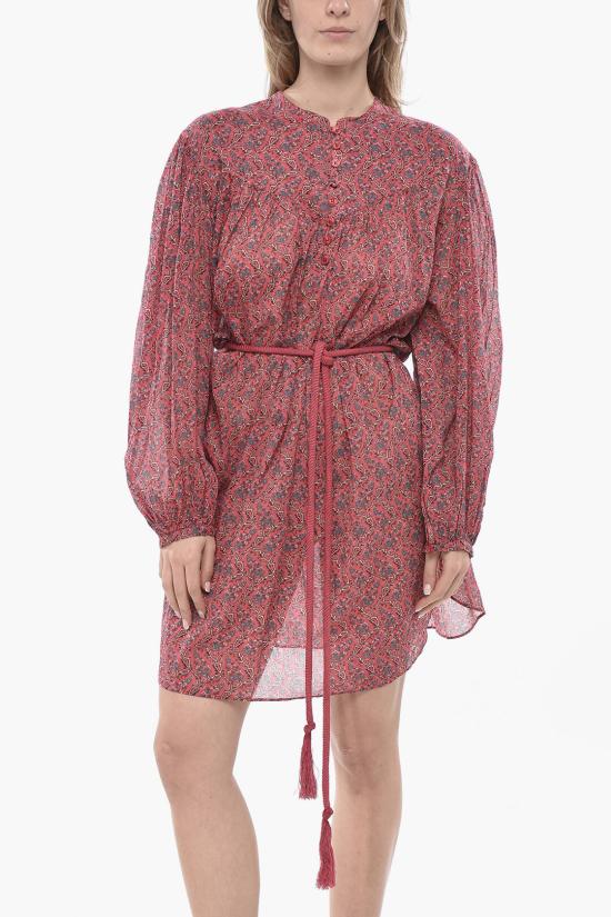  이자벨마랑 숏 원피스 RO0394FA B1J14E CRANBERRY Pink - ISABEL MARANT