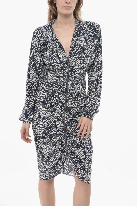  이자벨마랑 롱 원피스 RO0572FA B3J03I MIDNIGHT WHITE Blue - ISABEL MARANT