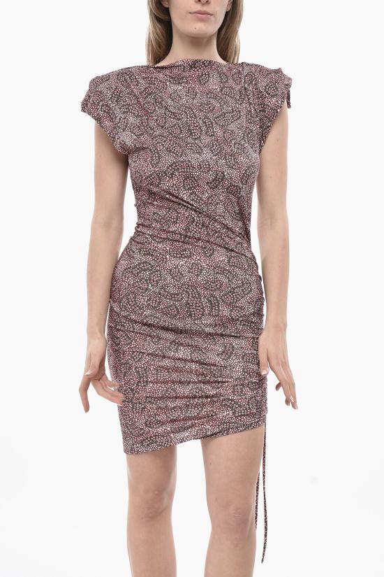  이자벨마랑 숏 원피스 RO0590FA B3K03E ANTIK PINK BLACK Pink - ISABEL MARANT