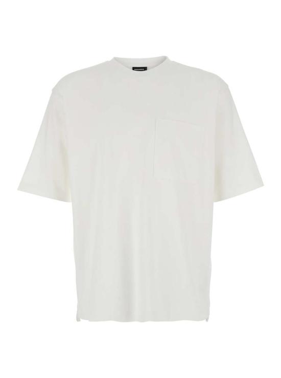  디스퀘어드2 반팔 티셔츠 Dsquared2 크루넥 티셔츠 (뒷면에 로고 레터링 있음) 화이트 색상