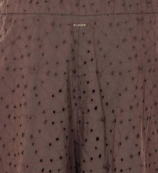  트윈셋 팬츠 자수 장식 나팔바지 (갈색) 트윈세트 - TWINSET