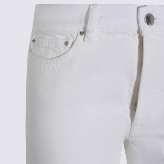  토템 팬츠 오프 화이트 코튼 진 오프 화이트 - TOTEME