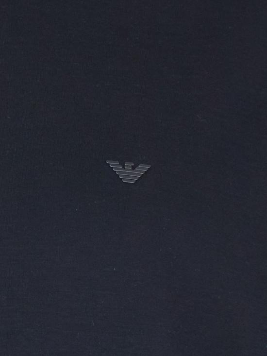  엠포리오 아르마니 반팔 티셔츠 로고 티셔츠 블루 - EMPORIO ARMANI