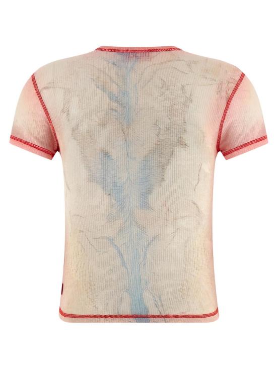  디젤 반팔 티셔츠 티 이아나 티 핑크 - DIESEL