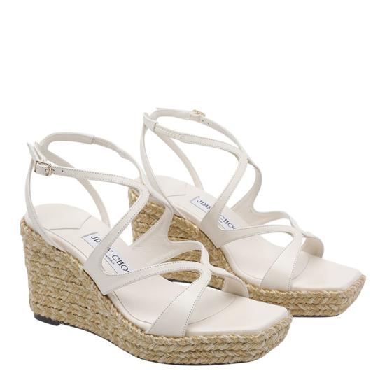  지미추 샌들 아일라 웨지 화이트 - JIMMY CHOO