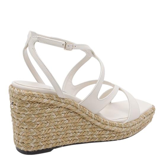  지미추 샌들 아일라 웨지 화이트 - JIMMY CHOO