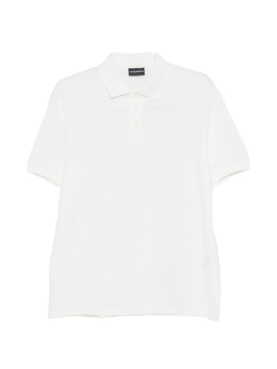  엠포리오 아르마니 폴로 티셔츠 로고 코튼 폴로 셔츠 화이트