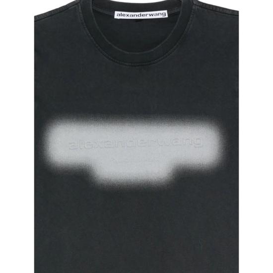  알렉산더 왕 반팔 티셔츠 티셔츠 탑 블랙 - ALEXANDER WANG