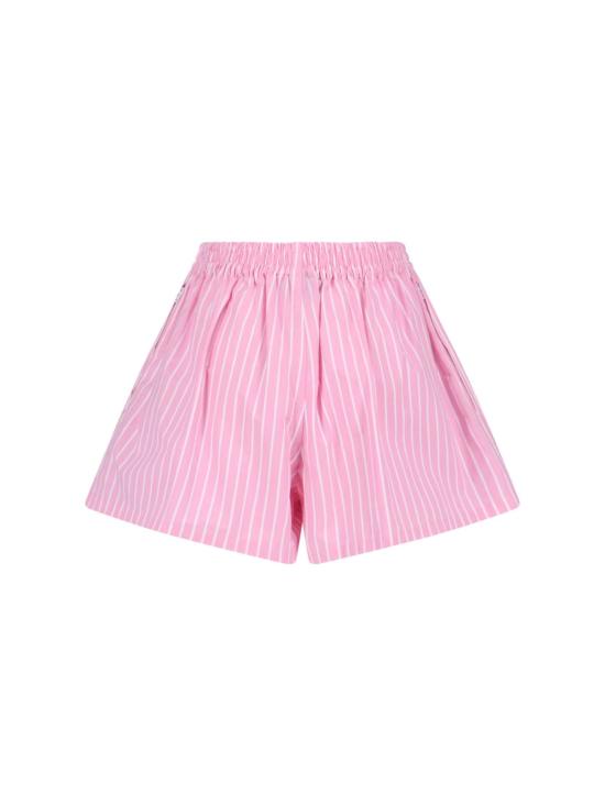  발렌시아가 숏팬츠 스트라이프 반바지 핑크 - BALENCIAGA