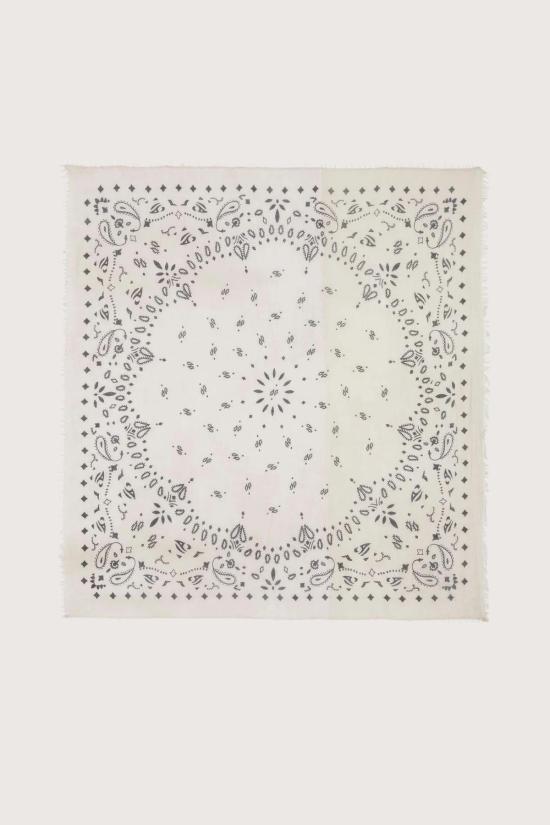  쿠즈텡 머플러/스카프 쿠이텐 에피 캐시미어 경량 반다나 스카프 오츠 화이트