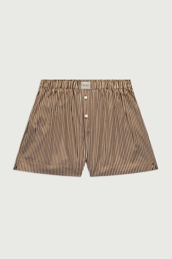  Comme Si 라운지 웨어 Cortado 스트라이프 복서 쇼츠를 입은  La Boxer Classica