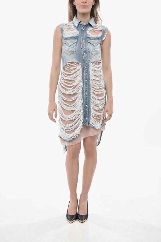  디스퀘어드2 숏 원피스 S72FV0029 STZ111 961 Blue