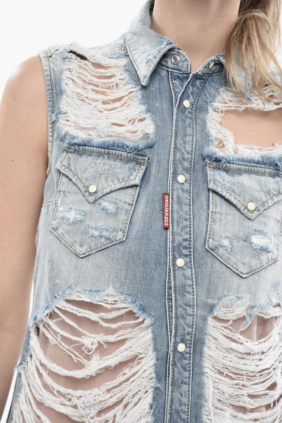  디스퀘어드2 숏 원피스 S72FV0029 STZ111 961 Blue - DSQUARED2