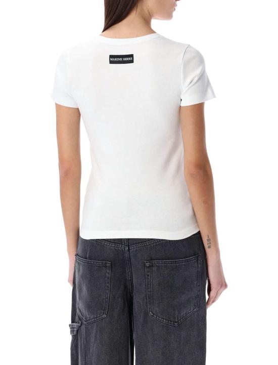  마린세르 반팔 티셔츠 마린 세르 코튼 베이비 티셔츠 화이트 - MARINE SERRE