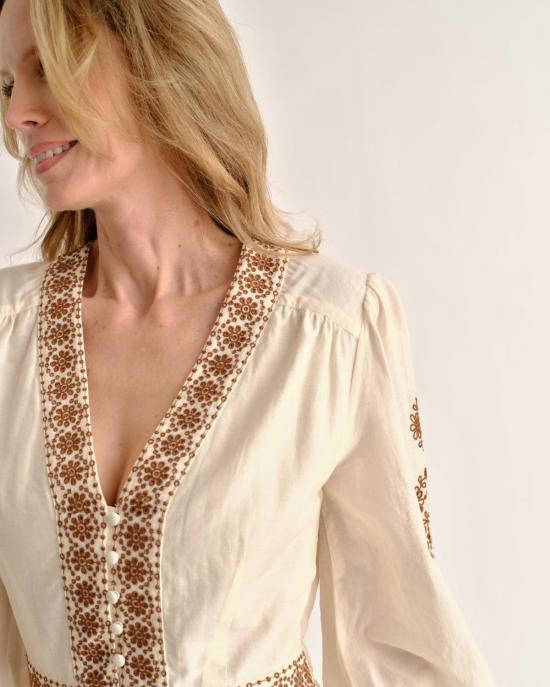  카르톨리나 숏 원피스 카톨리나 블레이크 미니 드레스 아이보리 - CARTOLINA