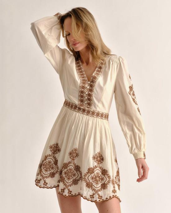  카르톨리나 숏 원피스 카톨리나 블레이크 미니 드레스 아이보리 - CARTOLINA