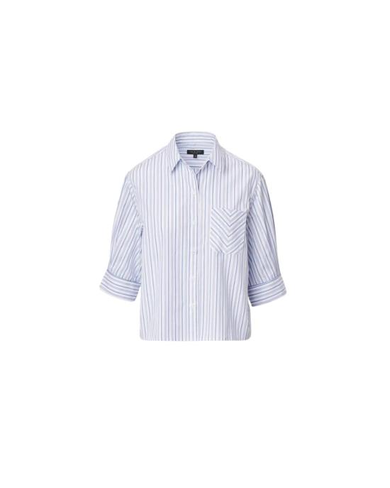  랙앤본 탑 Rag & Bone Lucia Stripe Poplin Shirt Baby Blue Stripe