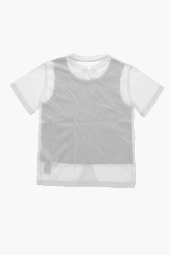  [키즈] 마르지엘라 티셔츠 M60773 MM04I M6C01 Black White - MAISON MARGIELA