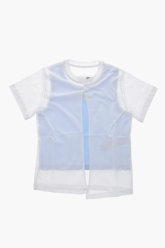  [키즈] 마르지엘라 티셔츠 M60773 MM04I M6C35 Azzurro Bianco