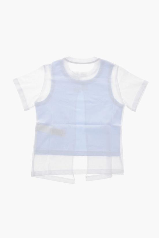  [키즈] 마르지엘라 티셔츠 M60773 MM04I M6C35 Azzurro Bianco - MAISON MARGIELA