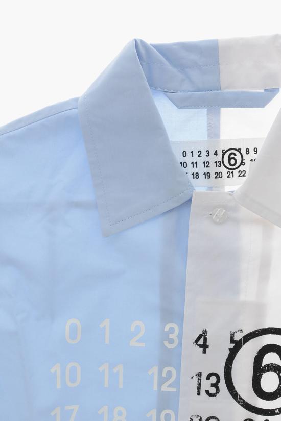  [키즈] 마르지엘라 셔츠 M60761 MM014 M6C29 Azzurro Bianco - MAISON MARGIELA