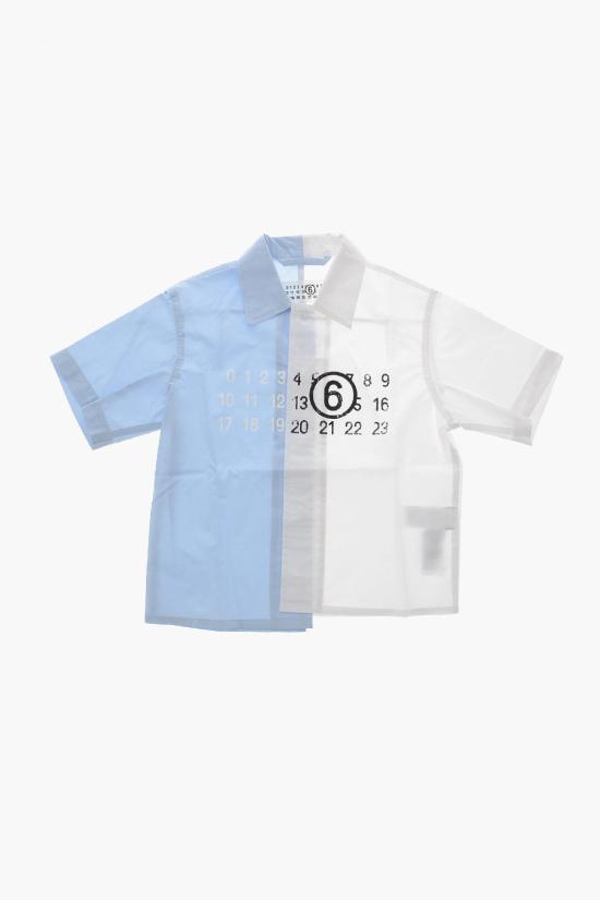  [키즈] 마르지엘라 셔츠 M60761 MM014 M6C29 Azzurro Bianco