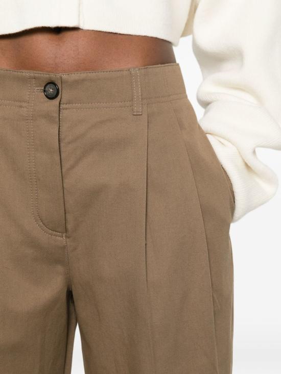  토템 스트레이트 팬츠 오가닉 코튼 팬츠 마로네 키아로 - TOTEME