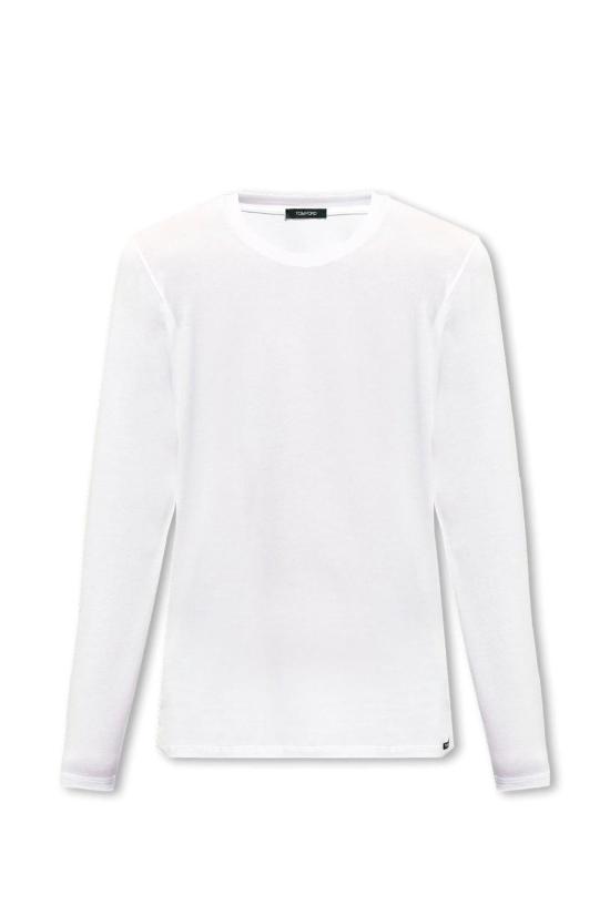  톰포드 긴팔 티셔츠 톰 포드 로고 태그  화이트