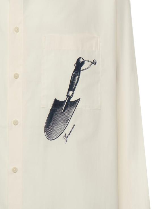  자크뮈스 긴팔 셔츠 Jacquemus La Chemise Camargue 셔츠 블루 삽 배치 - JACQUEMUS