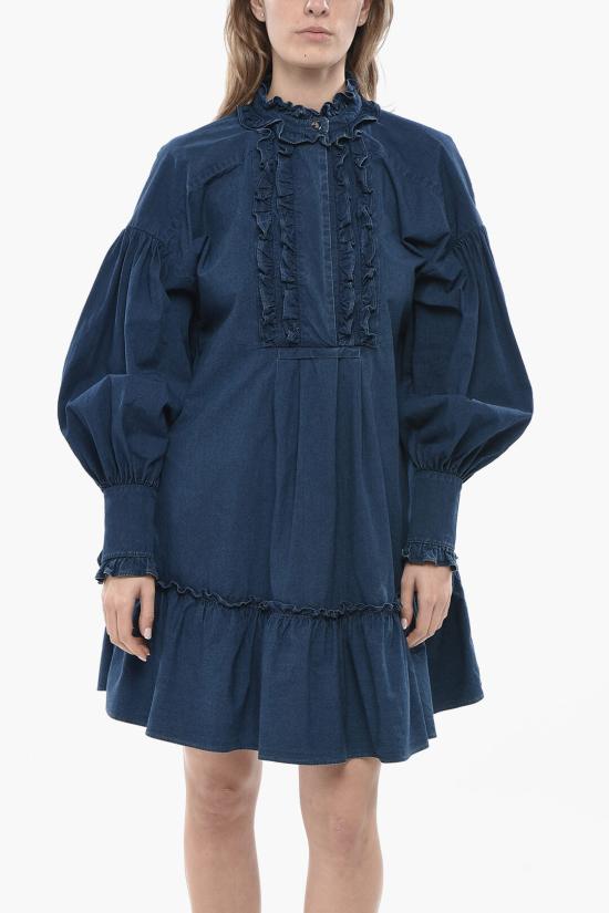  발렌티노 가라바니 숏 원피스 6B3DA02S94B558 Blue - VALENTINO GARAVANI