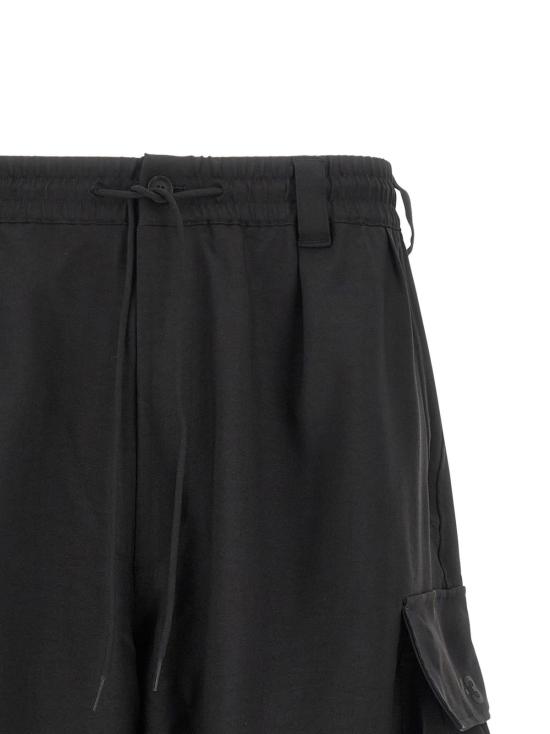  와이쓰리 숏팬츠 Y3 스포츠 유니폼 카고 반바지 블랙 - Y-3