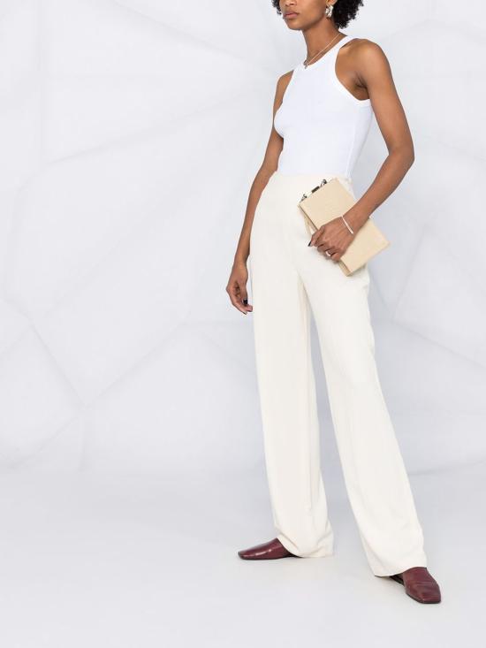  토템 민소매 티셔츠 유기농 면 탱크탑 화이트 - TOTEME