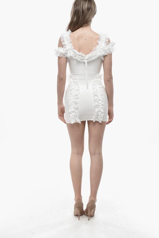  셀프 포트레이트 숏 원피스 SS25CK009SW WHITE White - SELF PORTRAIT