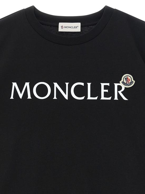  [키즈] 몽클레어 티셔츠 키즈 몽클레르 로고 티셔츠 블랙 - MONCLER