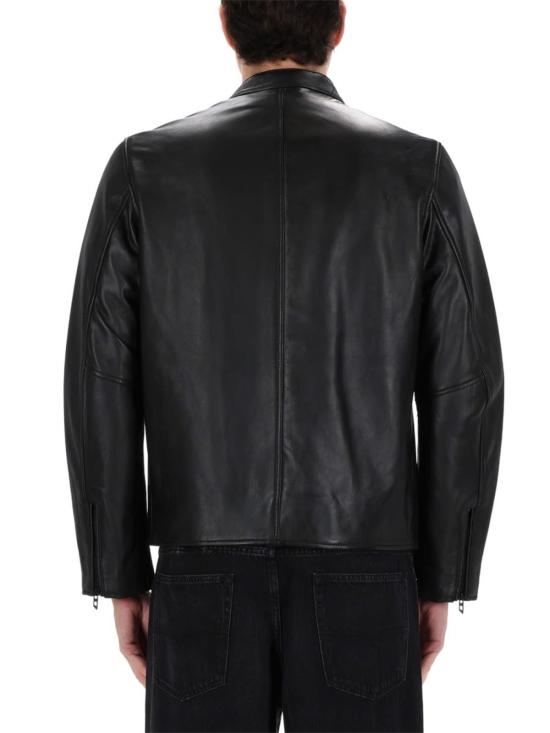  디젤 가죽 자켓 Diesel L Tad Wrd 재킷 블랙 - DIESEL