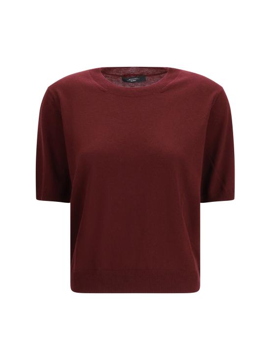 26SS 위켄드막스마라 반팔 티셔츠 2615361011600 006 BORDEAUX