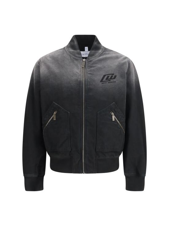 26SS 오프화이트 봄버 자켓 44XEH05OS26F001001 0001 BLACK